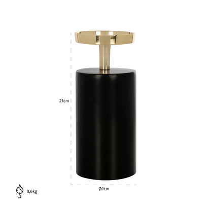 Richmond Interiors Kerzenhalter Caya black/gold small