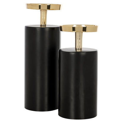 Richmond Interiors Kerzenhalter Caya black/gold small Kerzenhalter Richmond Interiors