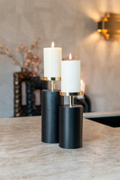 Richmond Interiors Kerzenhalter Caya black/gold small