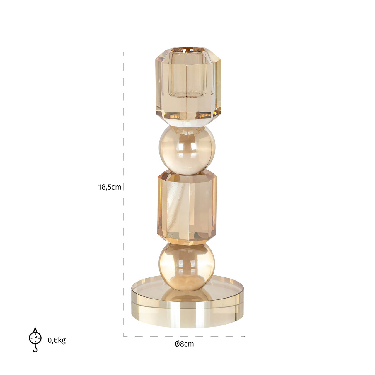 Richmond Interiors Kerzenhalter Meral brown small Kerzenhalter Richmond Interiors