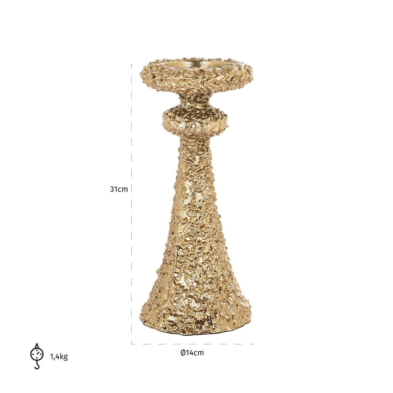 Richmond Interiors Kerzenhalter July gold large Kerzenhalter Richmond Interiors