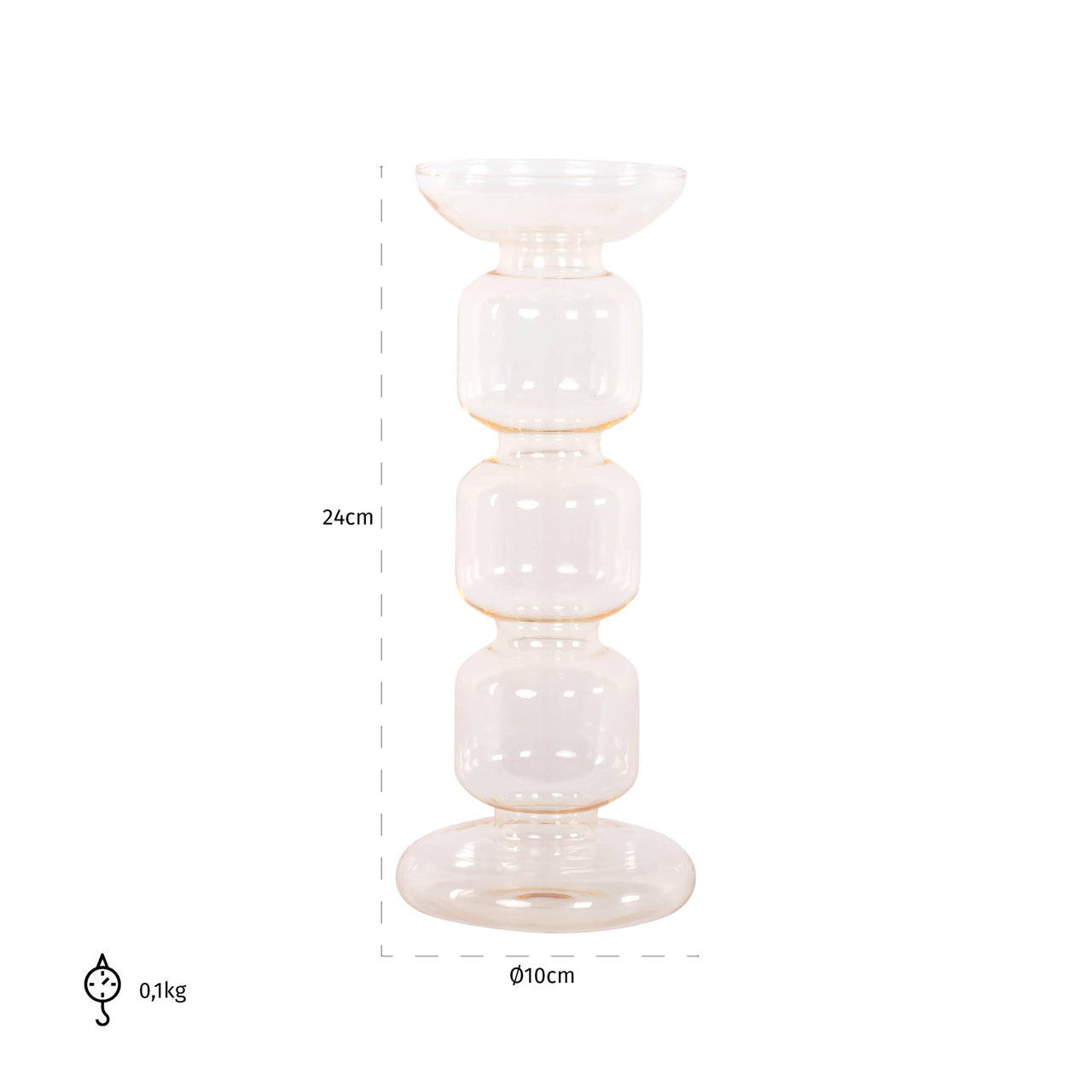 Richmond Interiors Kerzenhalter Rabia amber small Kerzenhalter Richmond Interiors