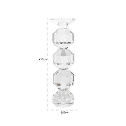 Richmond Interiors Kerzenhalter Safia clear transparent large Kerzenhalter Richmond Interiors