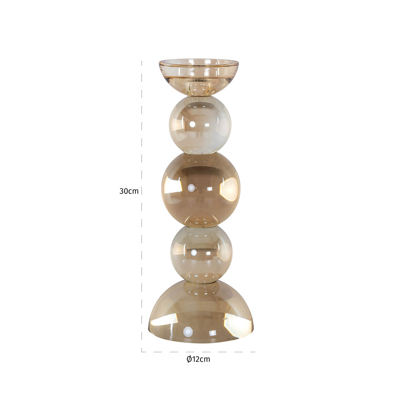 Richmond Interiors Kerzenhalter Emie brown small Kerzenhalter Richmond Interiors