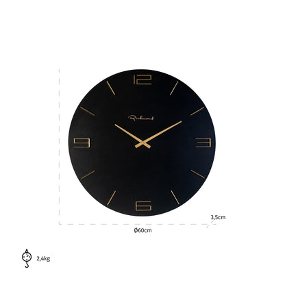 Richmond Interiors Uhr Byram black/gold Uhr Richmond Interiors