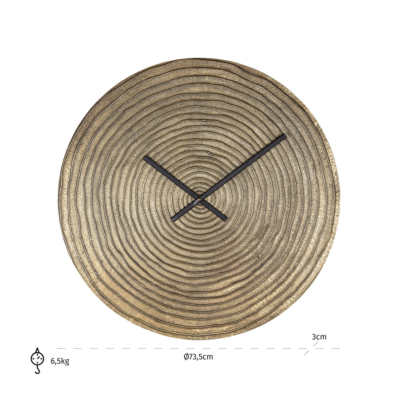 Richmond Interiors Uhr Roan gold Uhr Richmond Interiors