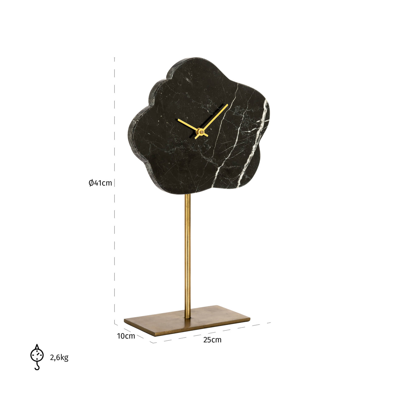 Richmond Interiors Uhr Bram black/gold Uhr Richmond Interiors