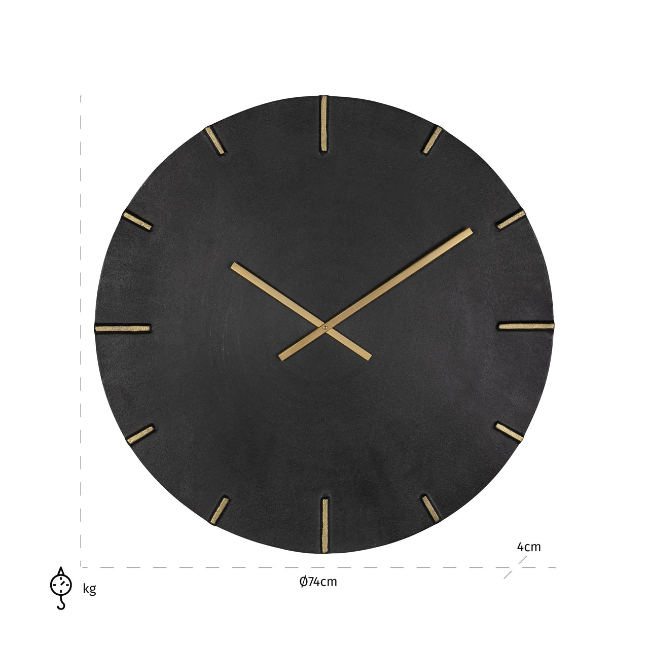 Richmond Interiors Uhr Bilal black/gold Uhr Richmond Interiors