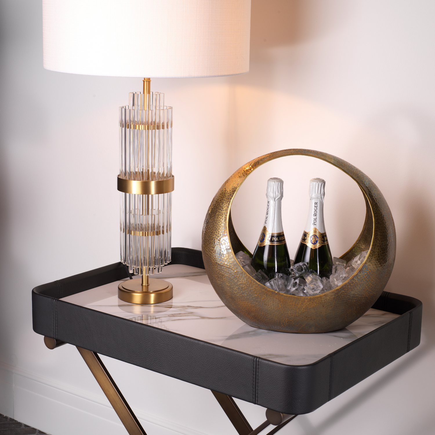 Eichholtz Tischleuchte East – Antik-Messing-Finish Tischlampe Eichholtz