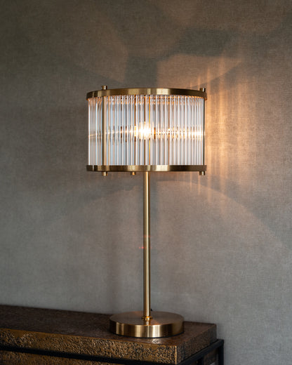Richmond Interiors Tischlampe Loiza brushed gold Tischlampe Richmond Interiors