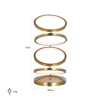 Richmond Interiors Tischlampe Jaimin brushed gold Tischlampe Richmond Interiors