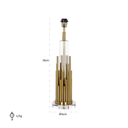 Richmond Interiors Tischlampe Dex brushed gold Tischlampe Richmond Interiors