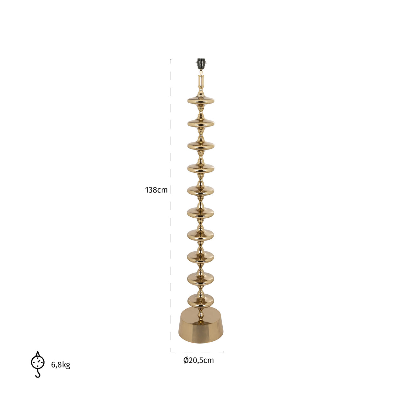 Richmond Interiors Stehlampe Jane gold