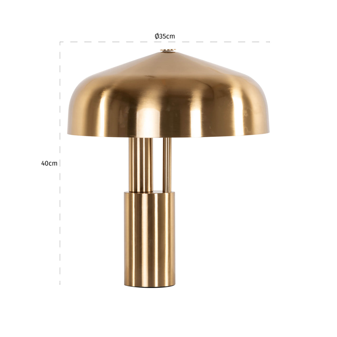 Richmond Interiors Tischlampe Linzy brushed gold Tischlampe Richmond Interiors