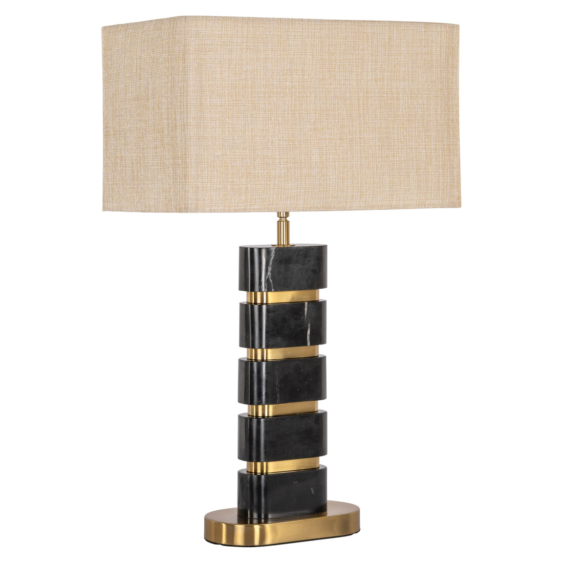 Richmond Interiors Tischlampe Levina black/gold Tischlampe Richmond Interiors