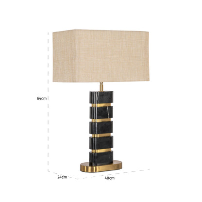 Richmond Interiors Tischlampe Levina black/gold Tischlampe Richmond Interiors