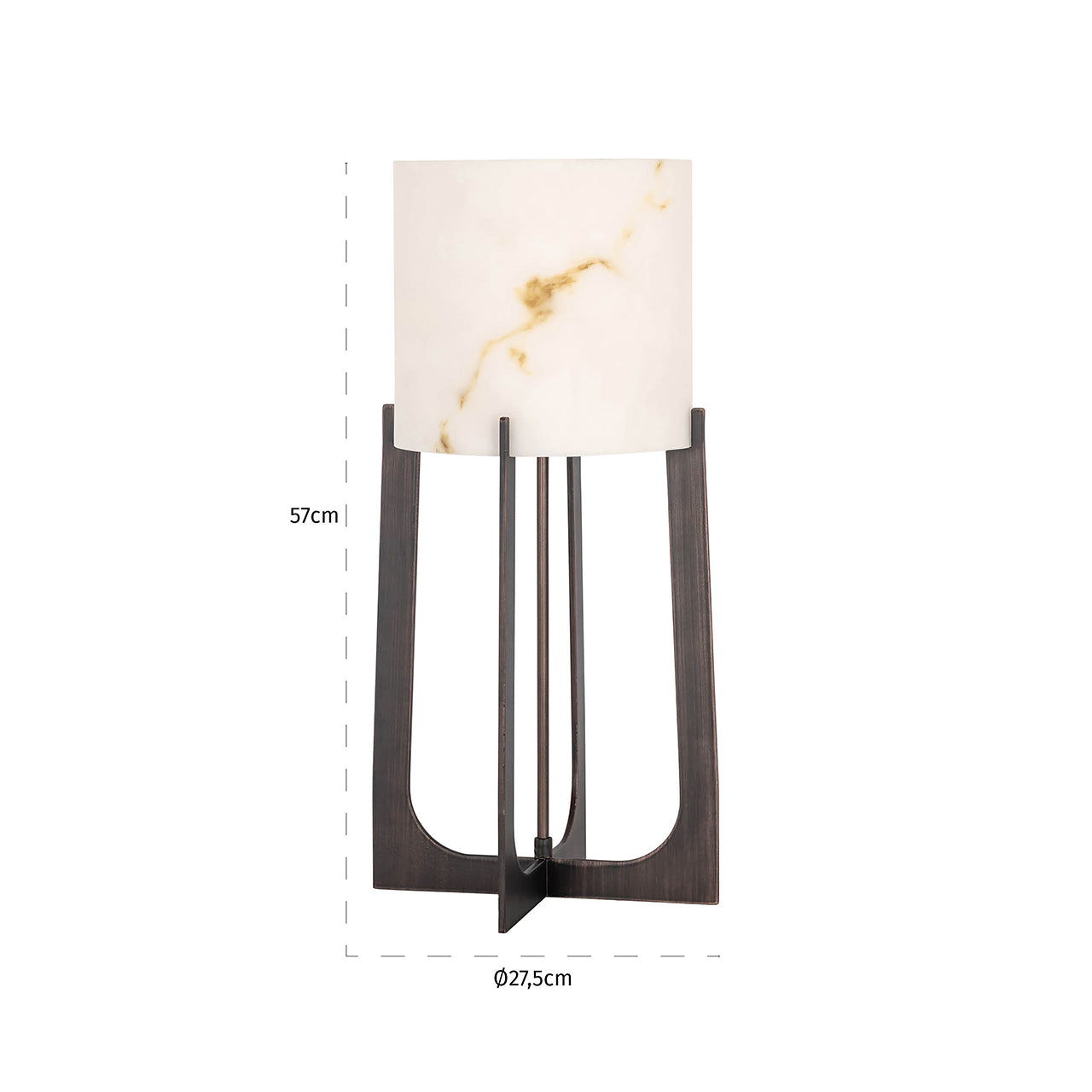 Richmond Interiors Tischlampe Loura klein (Bronze) Tischlampe Richmond Interiors