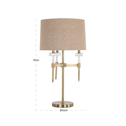 Richmond Interiors Tischlampe Josie brushed gold Tischlampe Richmond Interiors