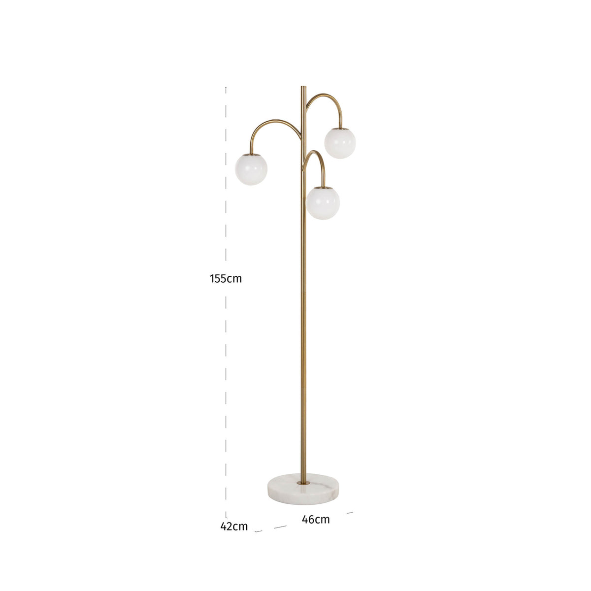 Richmond Interiors lampadaire Janou doré
