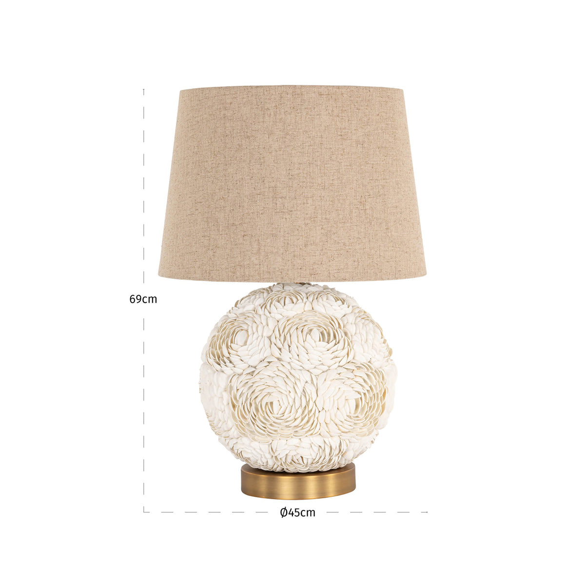 Richmond Interiors Tischlampe Jamie white Richmond Interiors