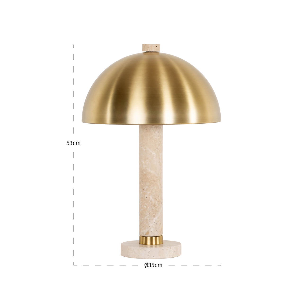 Richmond Interiors Tischlampe Jara brushed gold Tischlampe Richmond Interiors