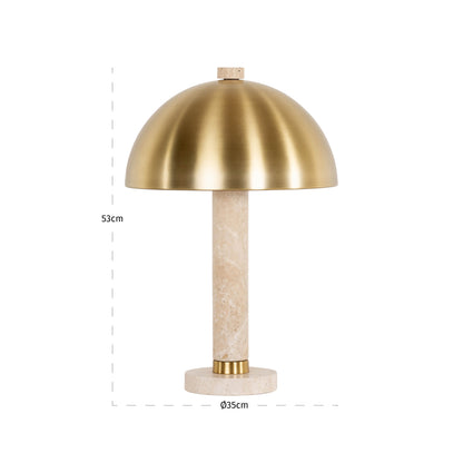 Richmond Interiors Tischlampe Jara brushed gold Tischlampe Richmond Interiors