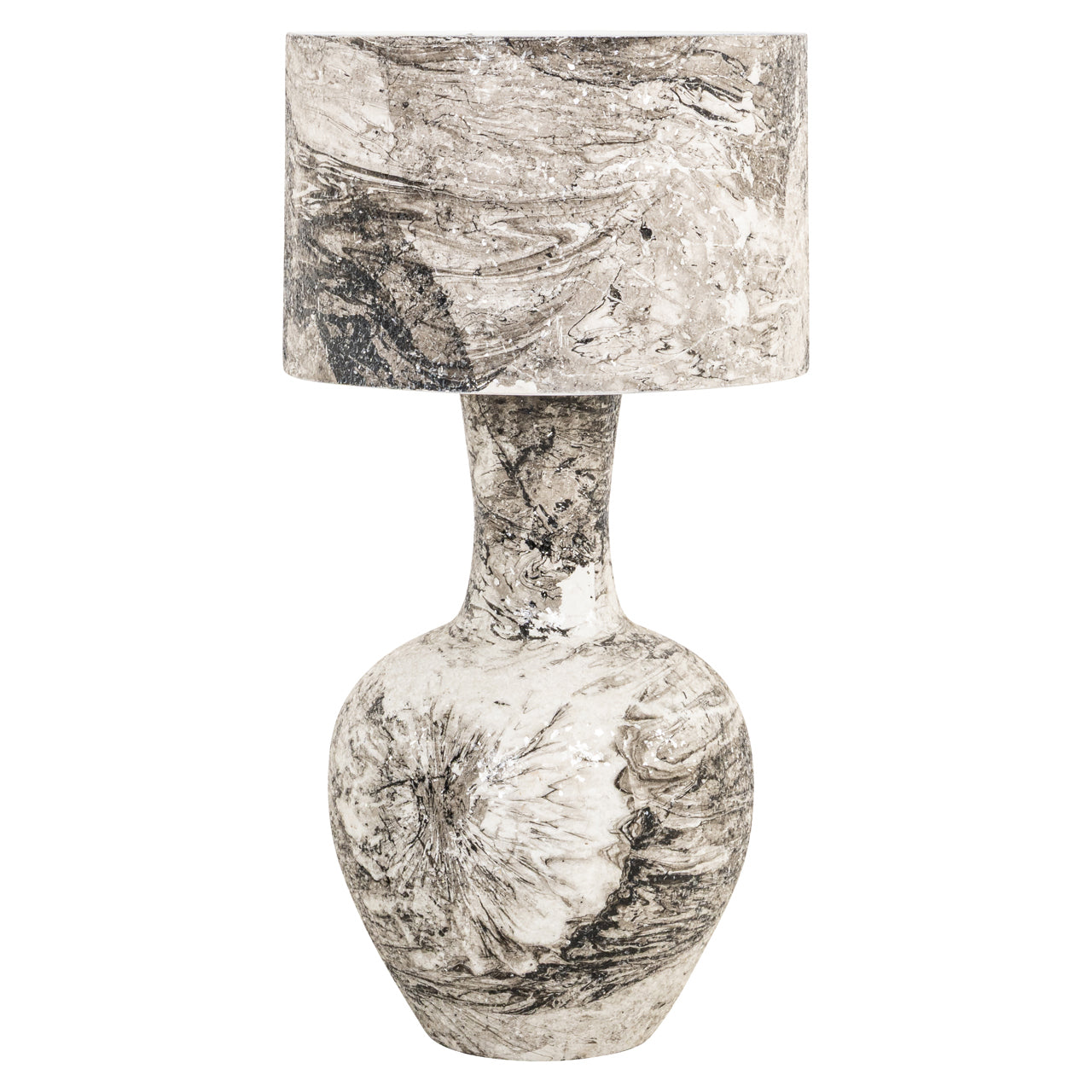 Richmond Interiors Tischlampe Cecile black/white