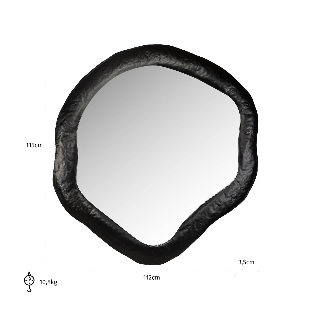 Richmond Interiors Spiegel Babet black Spiegel Richmond Interiors