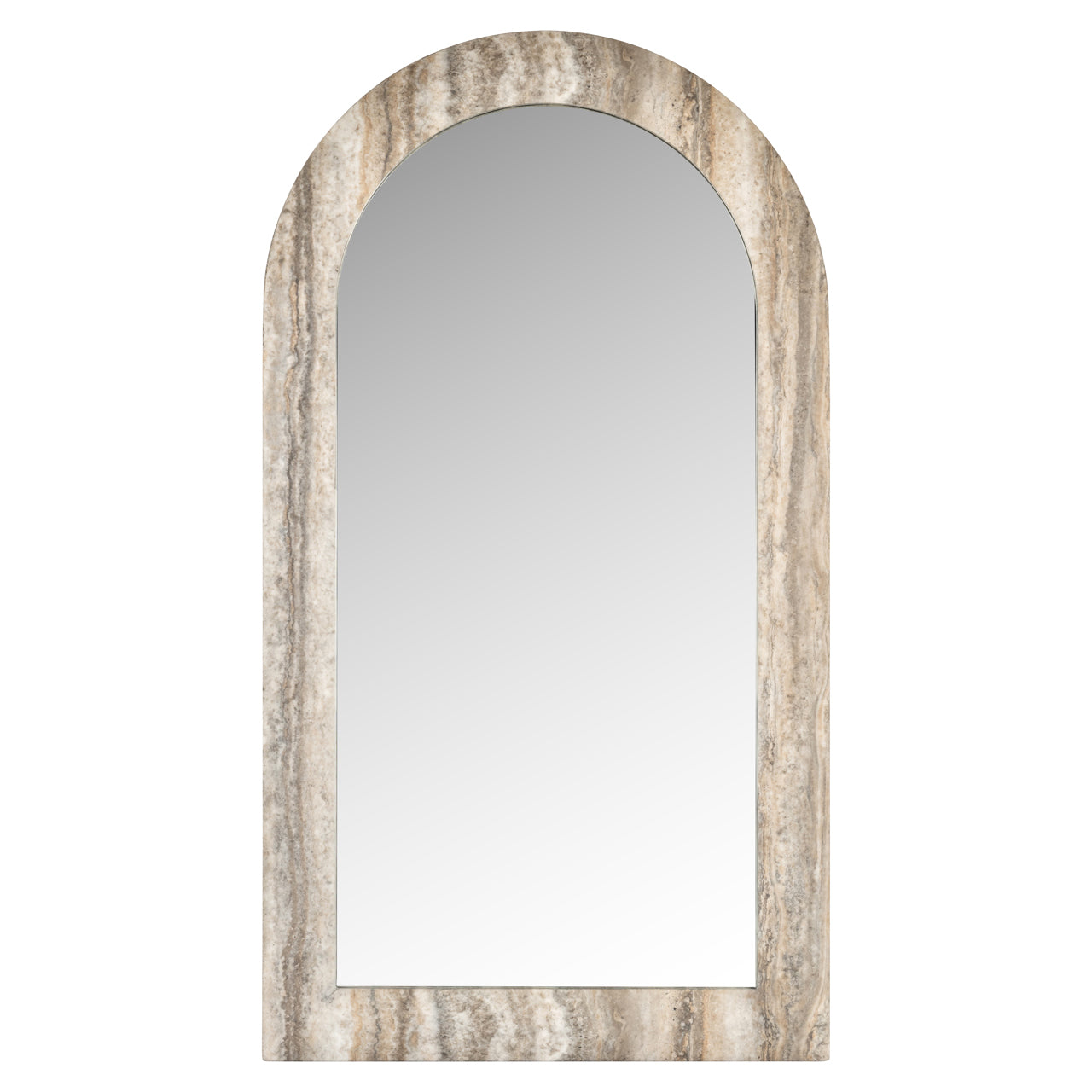 Richmond Interiors Spiegel Calvo grey faux travertine Spiegel Richmond Interiors