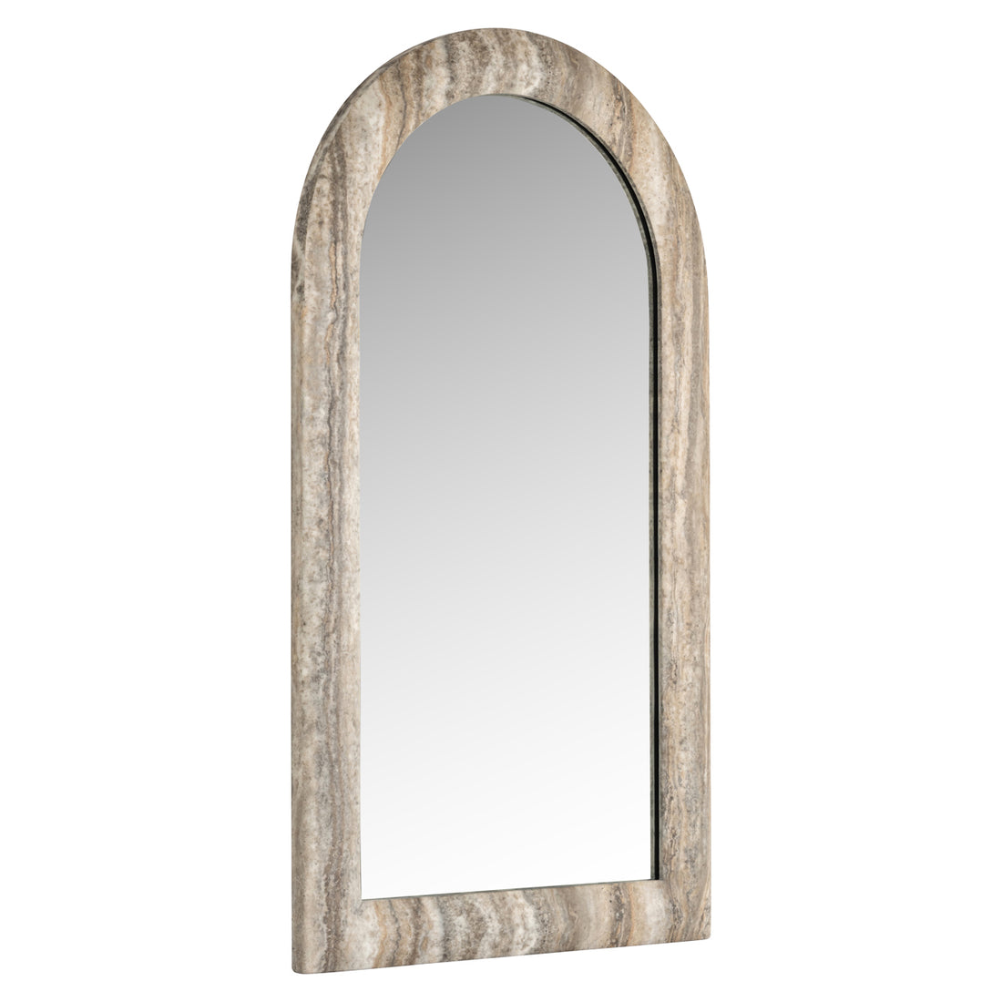 Richmond Interiors Spiegel Calvo grey faux travertine Spiegel Richmond Interiors