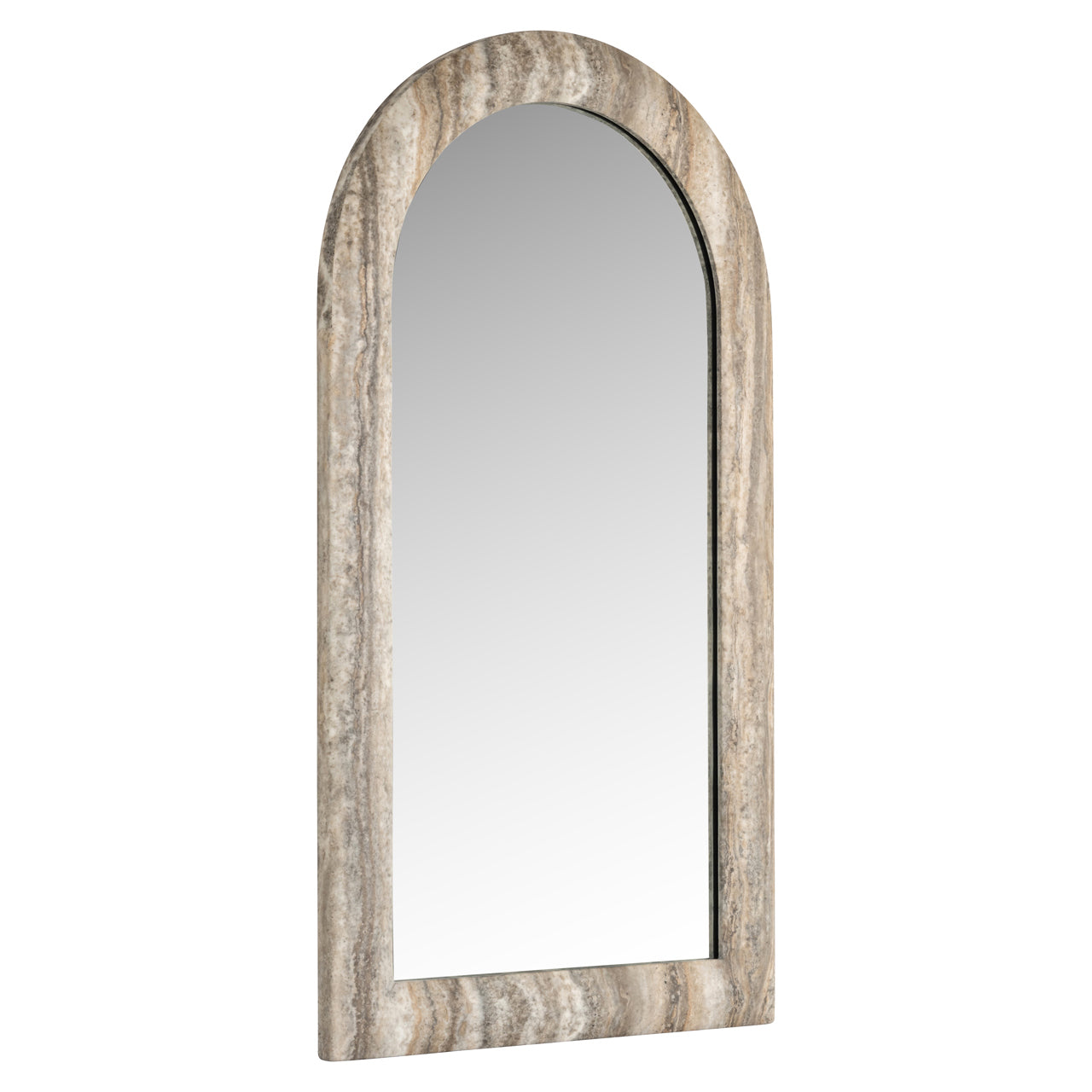 Richmond Interiors Spiegel Calvo grey faux travertine Spiegel Richmond Interiors