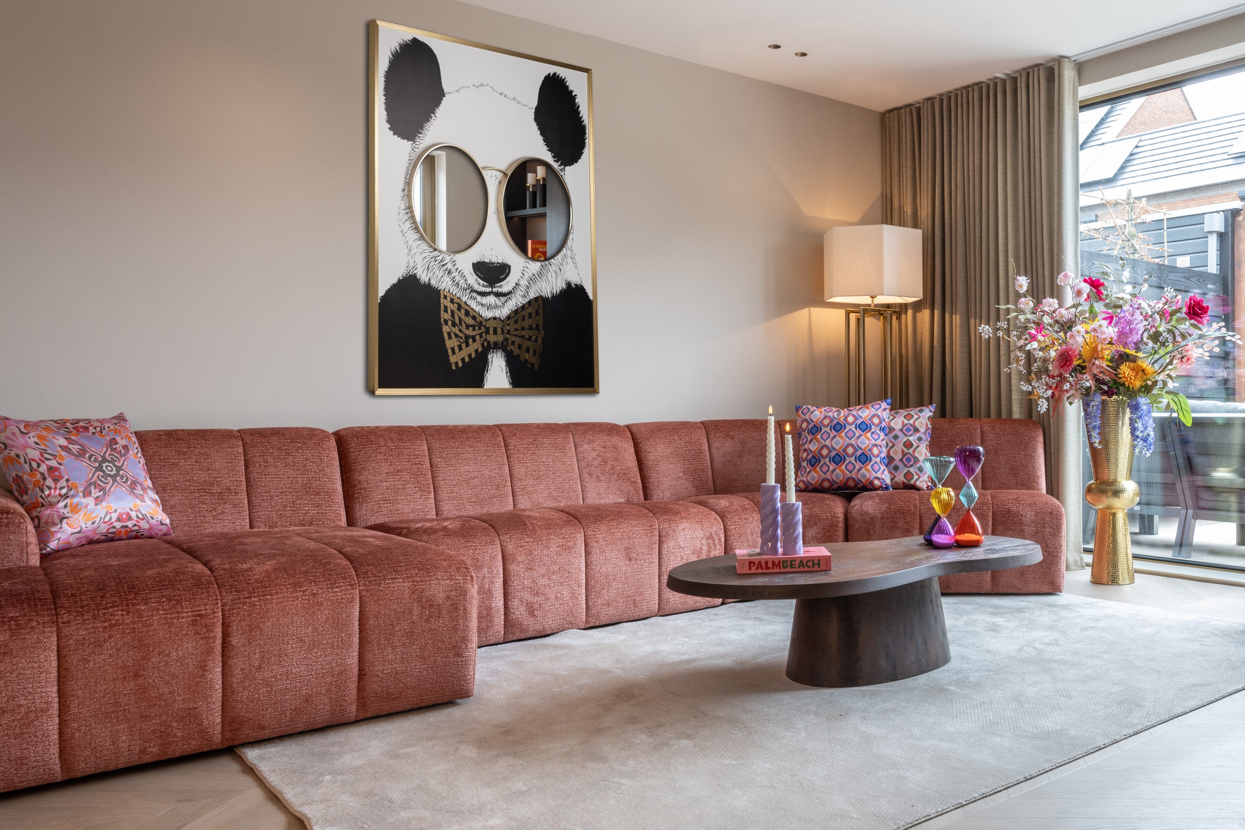 Richmond Interiors Wandkunst Panda black/gold Wandkunst Richmond Interiors