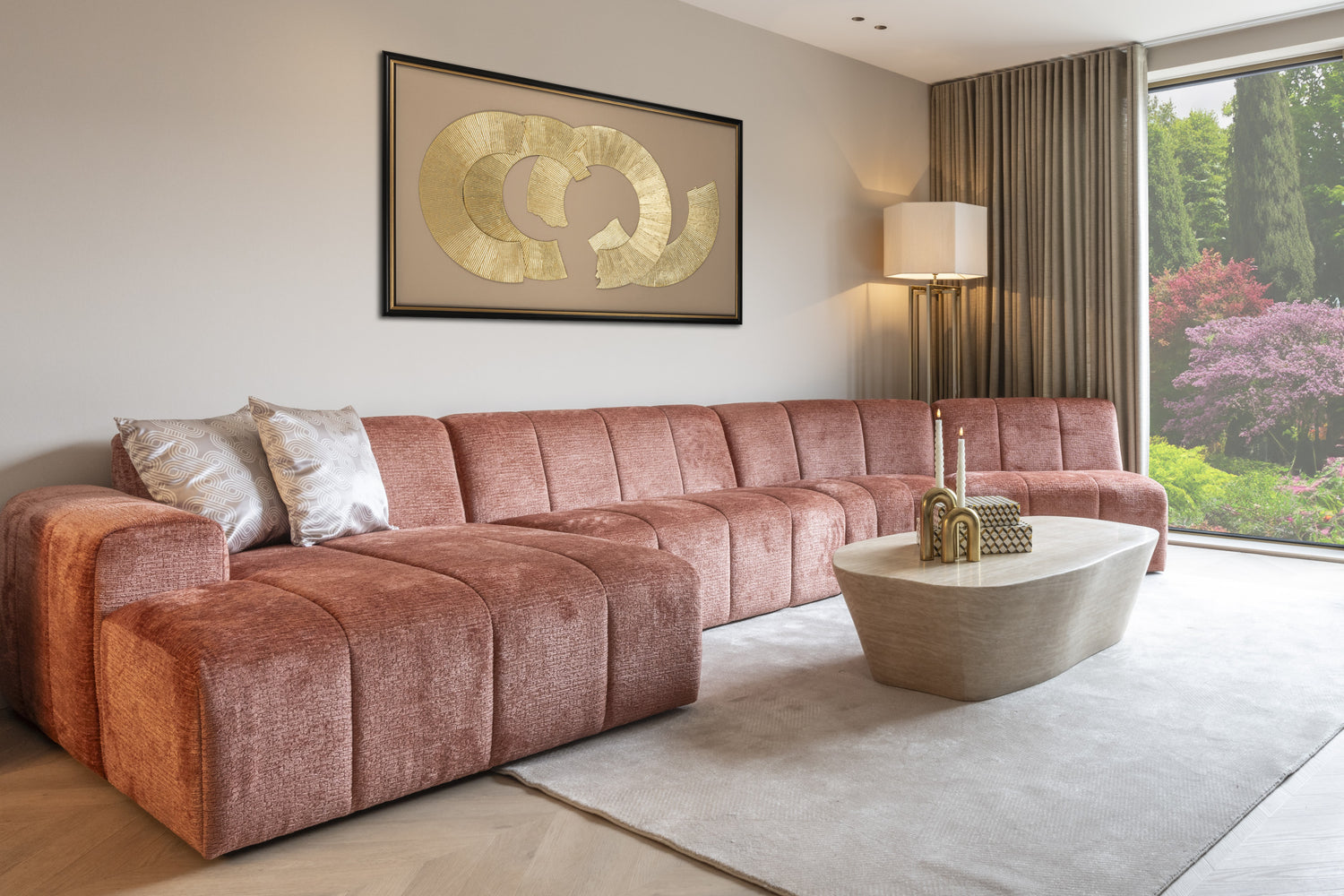 Richmond Interiors Couchtisch Fictus beige 125 Couchtisch Richmond Interiors