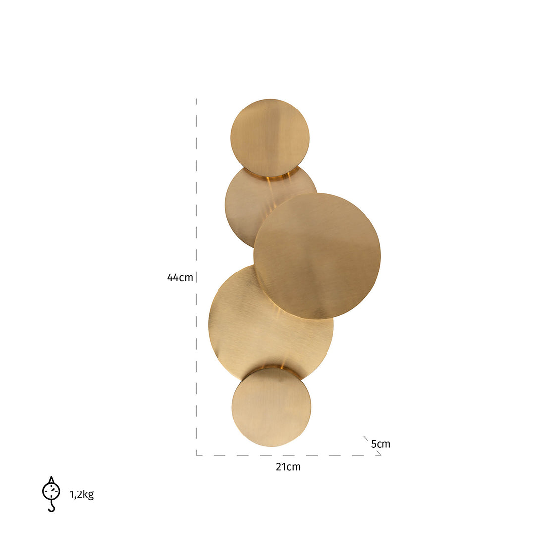 Richmond Interiors Wandlampe Collin brushed gold Wandlampe Richmond Interiors