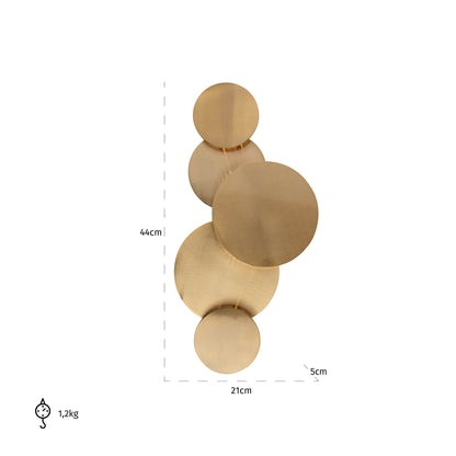 Richmond Interiors Wandlampe Collin brushed gold Wandlampe Richmond Interiors