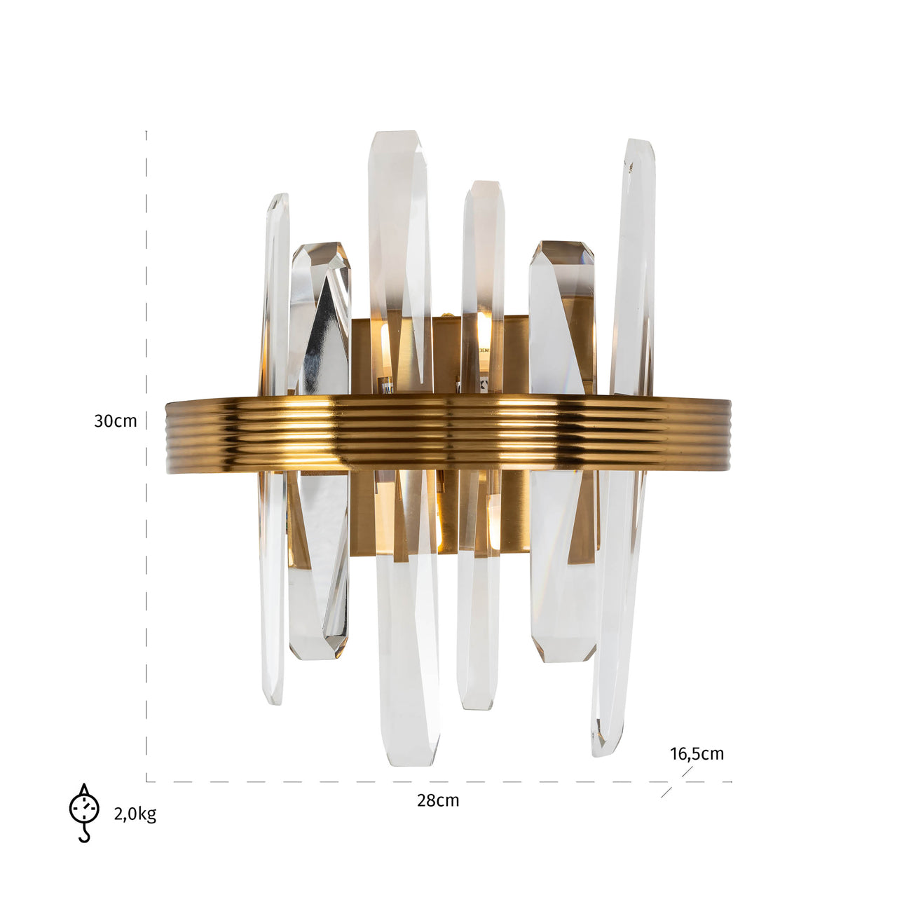 Richmond Interiors Wandlampe Brigh gold Wandlampe Richmond Interiors