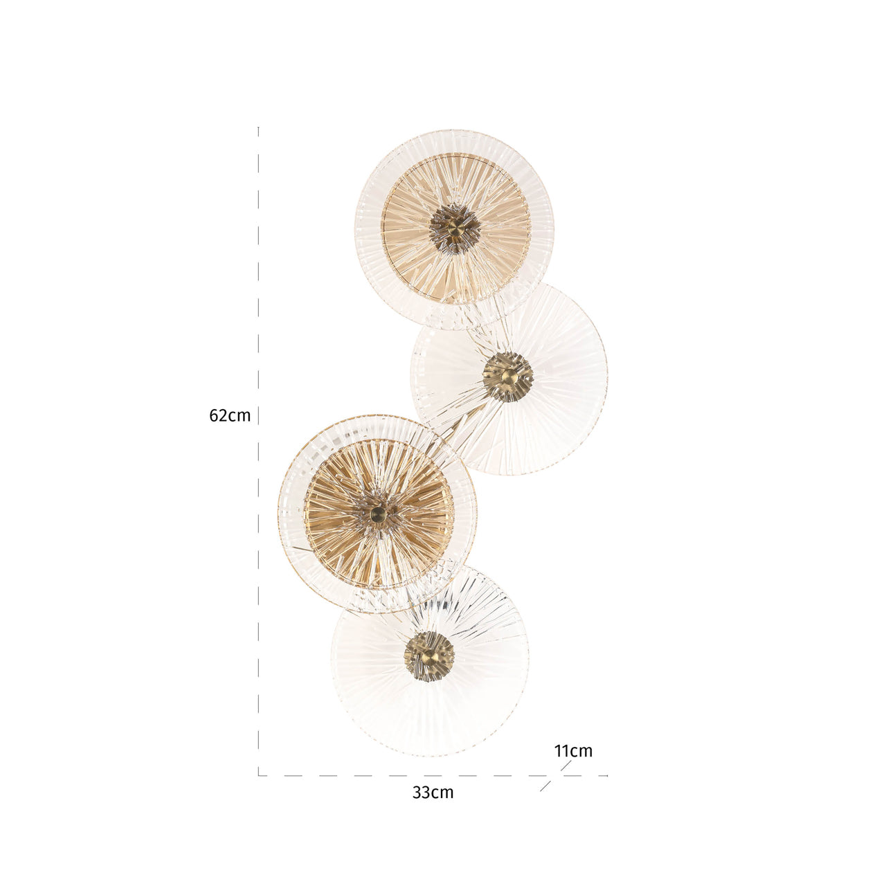 Richmond Interiors Wandlampe Linzi brushed gold Wandlampe Richmond Interiors