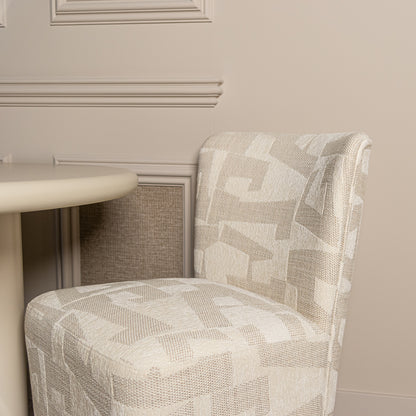 Richmond Interiors Esszimmerstuhl Lorain beige graffic on wheels Esszimmerstuhl Richmond Interiors