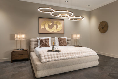 Richmond Interiors Bed Obidis naturel lineair 180x210 (matrasmaat (excl.)) met opbergruimte