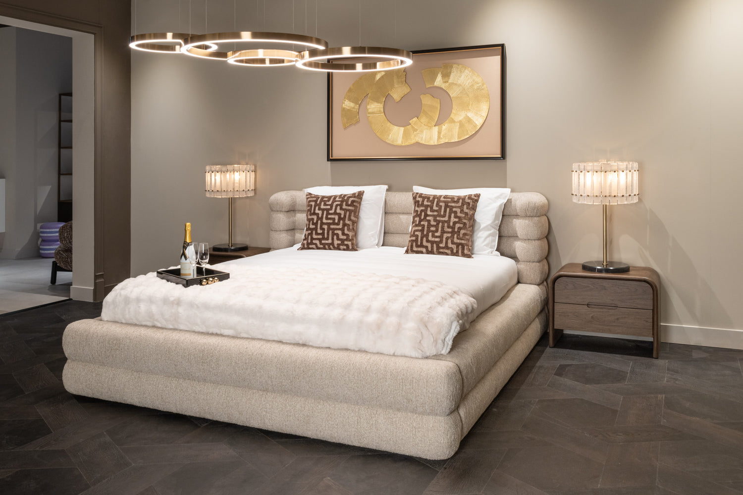 Richmond Interiors Bett Obidis natural linear 180x210 (mattress size (excl.)) with storage Bett Richmond Interiors