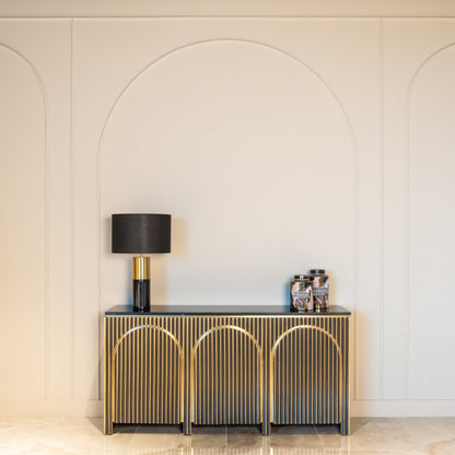 Richmond Interiors Sideboard Les Arcs brushed gold Sideboard Richmond Interiors