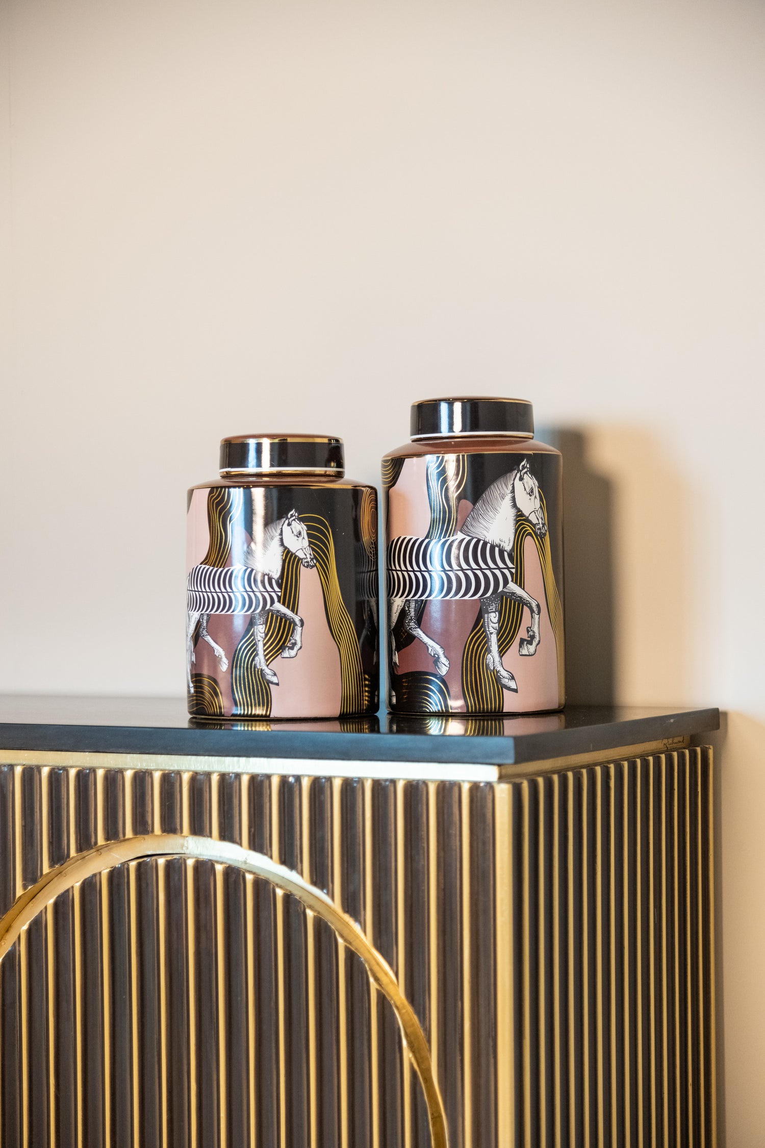 Richmond Interiors Sideboard Les Arcs brushed gold Sideboard Richmond Interiors