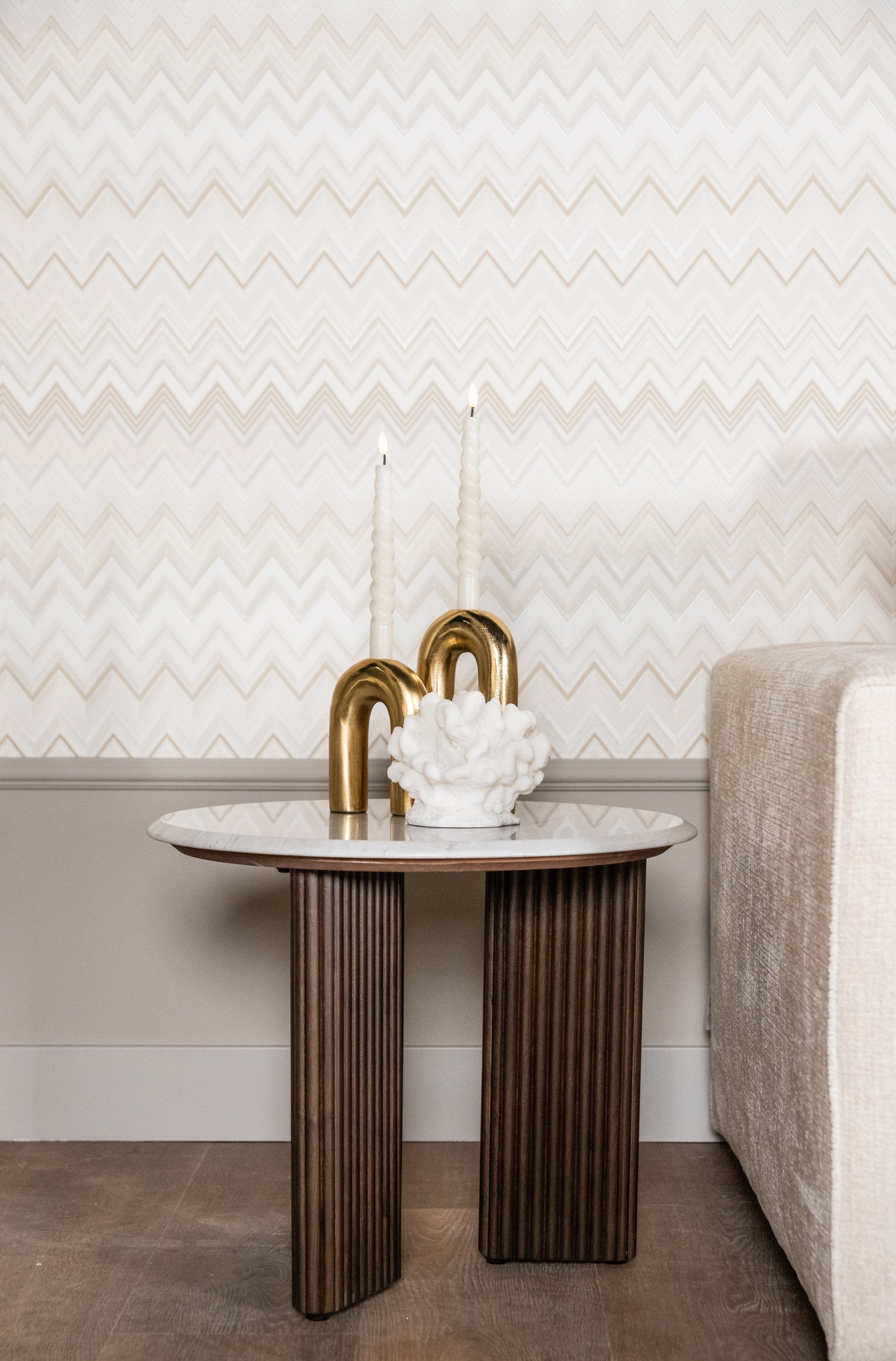 Richmond Interiors Beistelltisch Mayfield brown 55Ø Beistelltisch Richmond Interiors