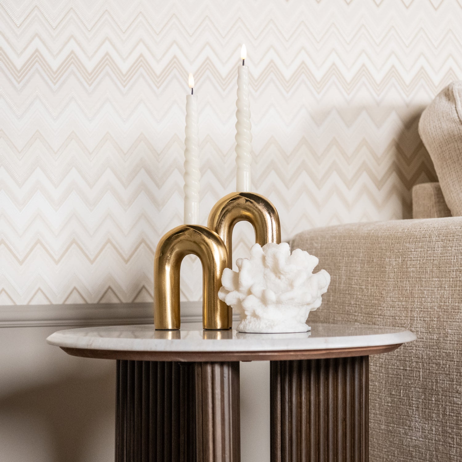 Richmond Interiors Beistelltisch Mayfield brown 55Ø Beistelltisch Richmond Interiors