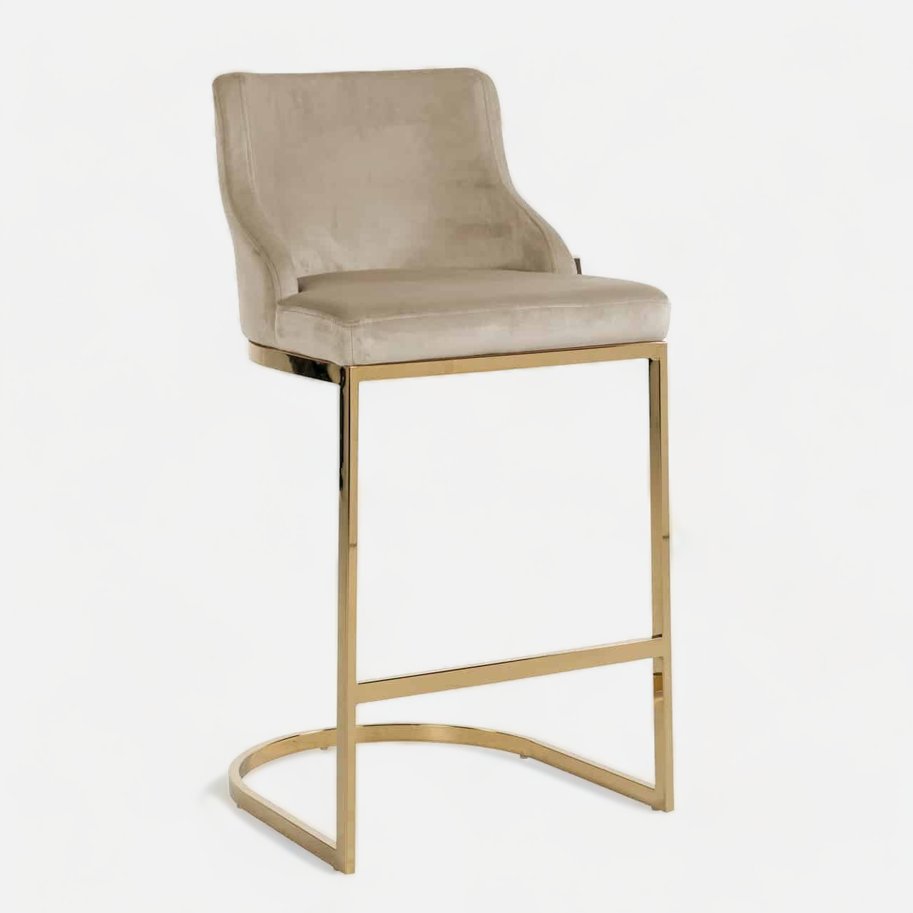 Richmond Interiors - Barhocker Bolton Khaki Samt / Gold Barhocker Richmond Interiors