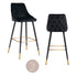 Richmond Interiors Barhocker Imani black velvet (Set of 2) Barhocker Richmond Interiors