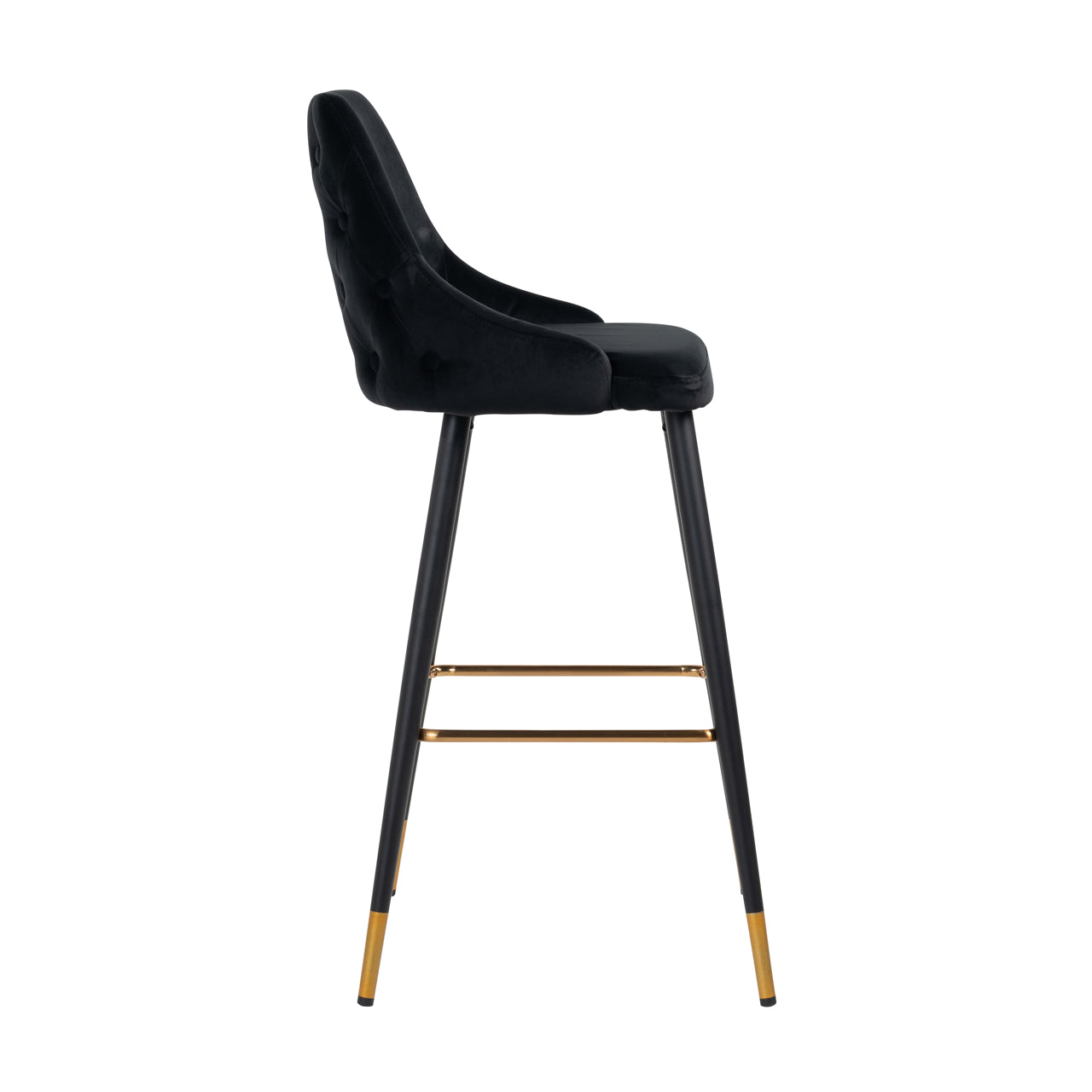 Richmond Interiors Barhocker Imani black velvet (Set of 2) Barhocker Richmond Interiors