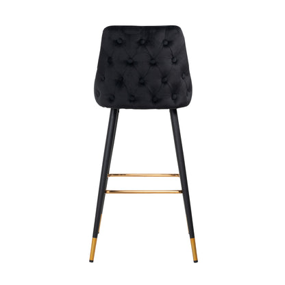 Richmond Interiors Barhocker Imani black velvet (Set of 2) Barhocker Richmond Interiors