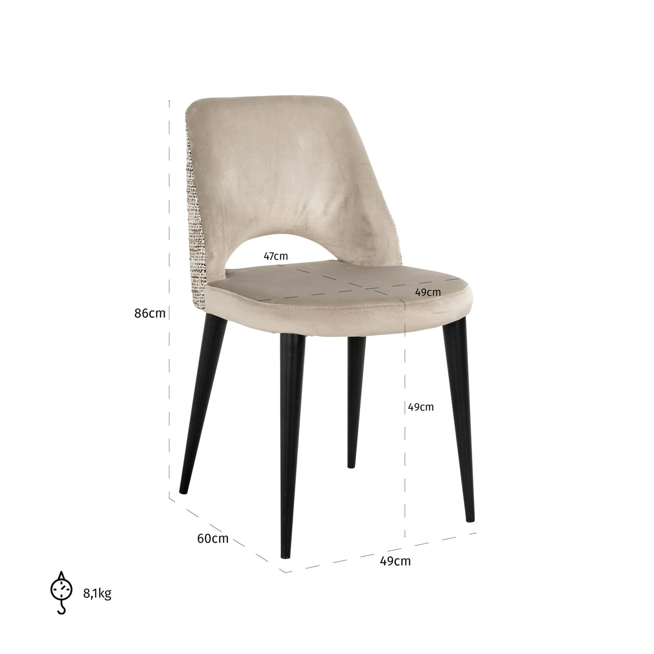 Richmond Interiors Esszimmerstuhl Tabitha trendy nature fire retardant (Set of 2) Esszimmerstuhl Richmond Interiors