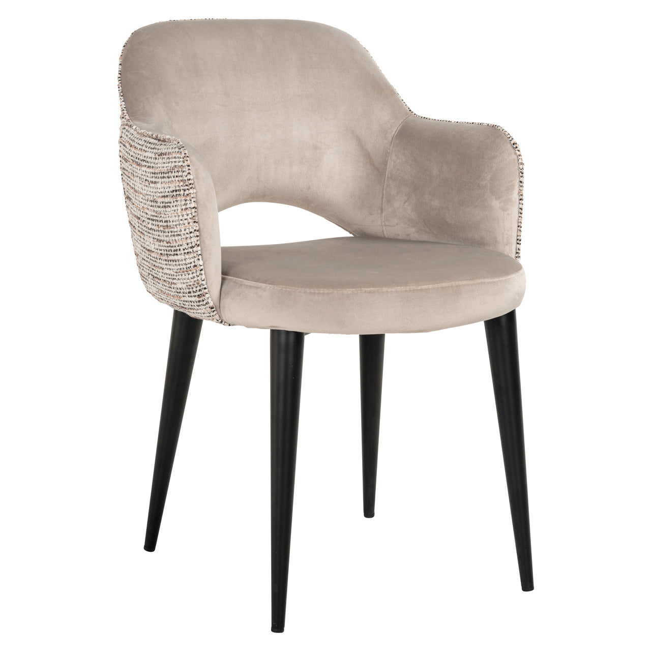 Richmond Interiors Esszimmerstuhl Giovanna trendy nature / khaki velvet fire retardant Esszimmerstuhl Richmond Interiors